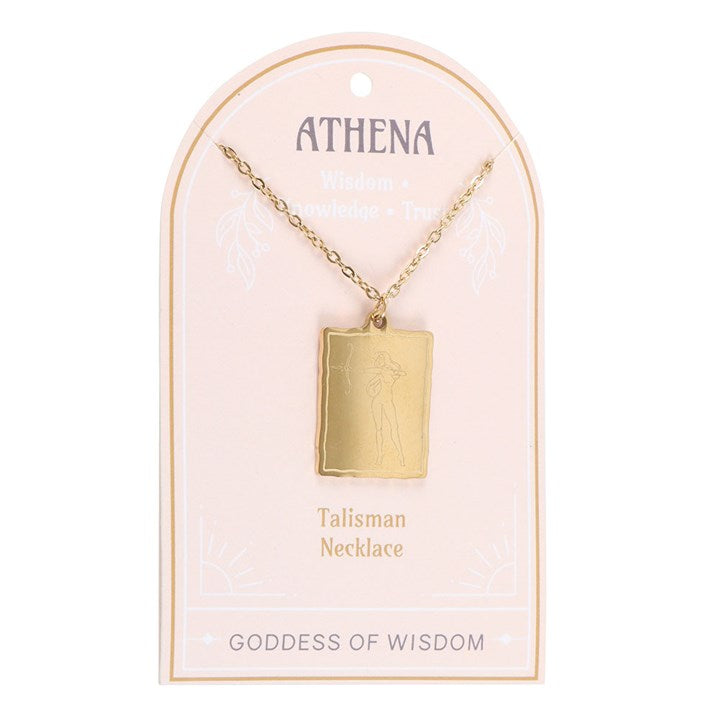 Athena Goddess Talisman Necklace – Wisdom, Strategy, and Inner Strength
