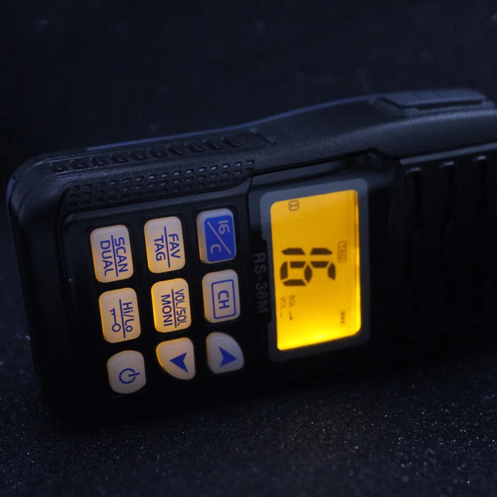 RS-36M VHF Marine Radio – IP67 Waterproof Floating Handheld Walkie-Talkie