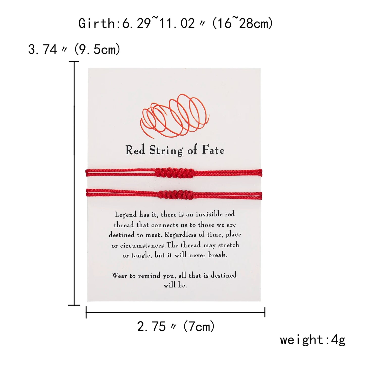 Red String of Fate Protection Bracelet