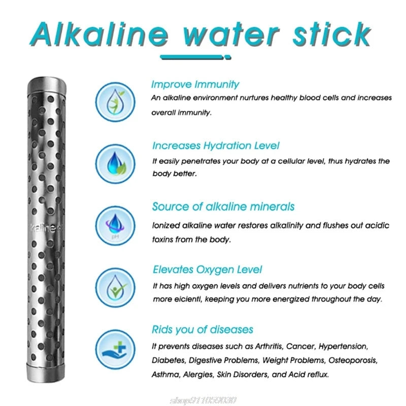 Portable Alkaline Water Filter Stick – Hydrogen Mineral Ionizer for pH Balance & Purification