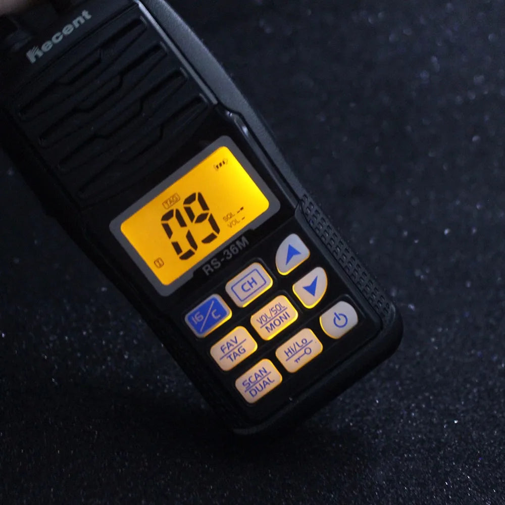 RS-36M VHF Marine Radio – IP67 Waterproof Floating Handheld Walkie-Talkie