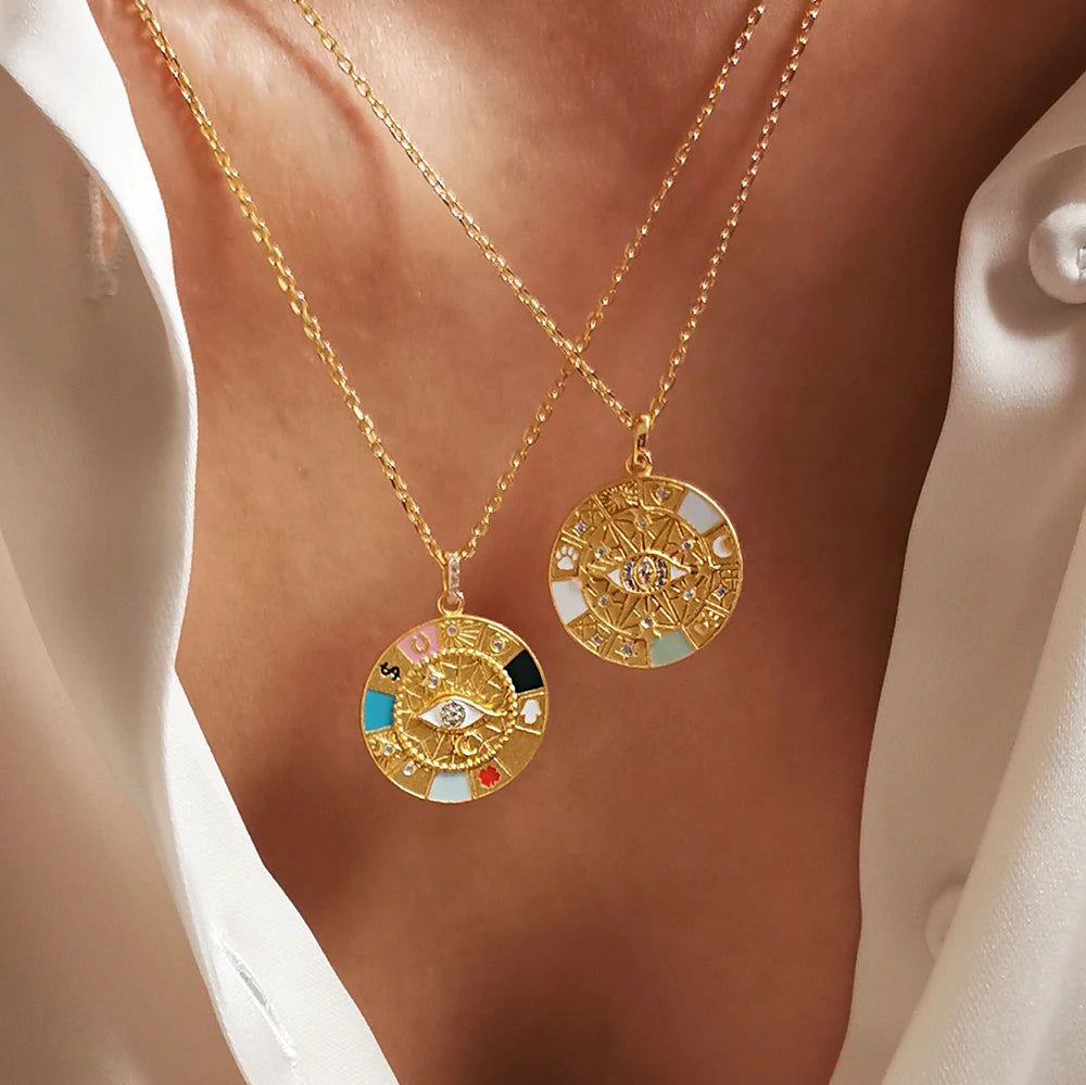 18K Gold-Plated Hamsa & Evil Eye Protection Charms
