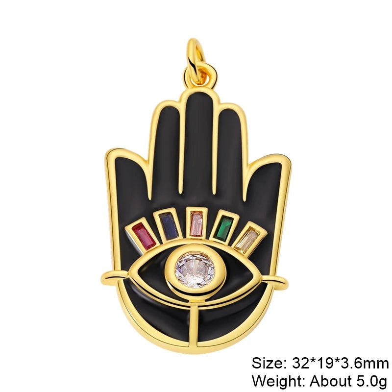 18K Gold-Plated Hamsa & Evil Eye Protection Charms
