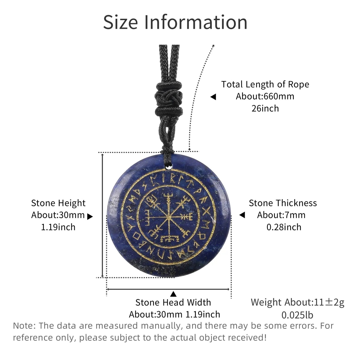 Vegvisir Rune Pendant | The Viking's Crystal Compass