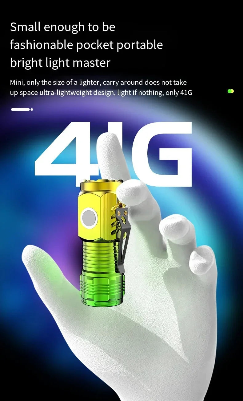 Super Bright Rechargeable 3-LED Mini Flashlight