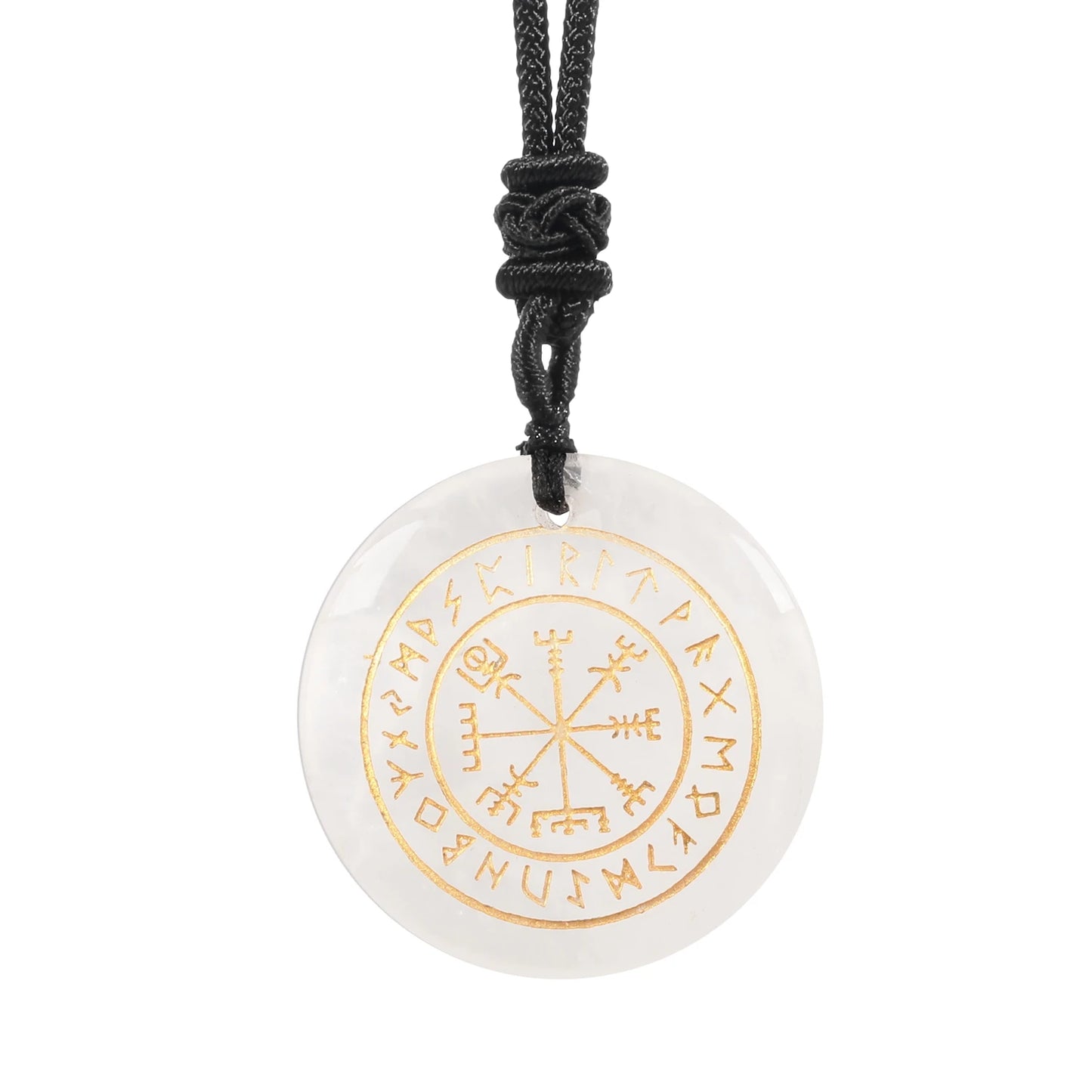 Vegvisir Rune Pendant | The Viking's Crystal Compass