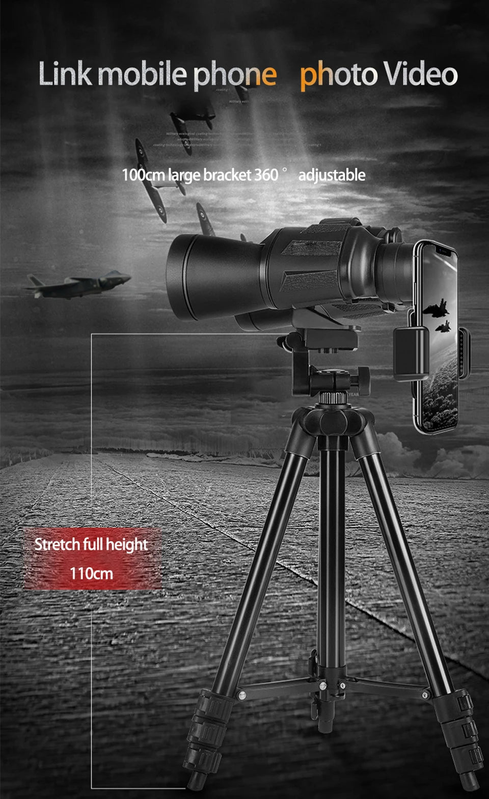German Military-Grade 20x50 HD Binoculars – Long-Range BAK4 Prism Telescope for Outdoor, Camping & Survival