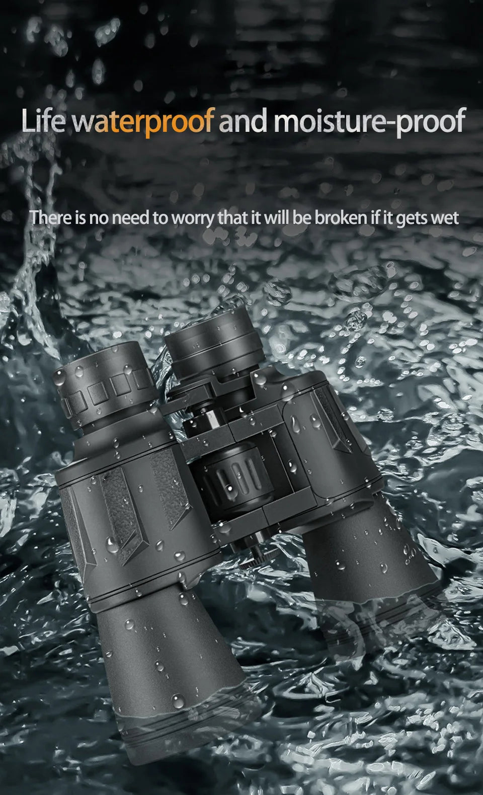 German Military-Grade 20x50 HD Binoculars – Long-Range BAK4 Prism Telescope for Outdoor, Camping & Survival