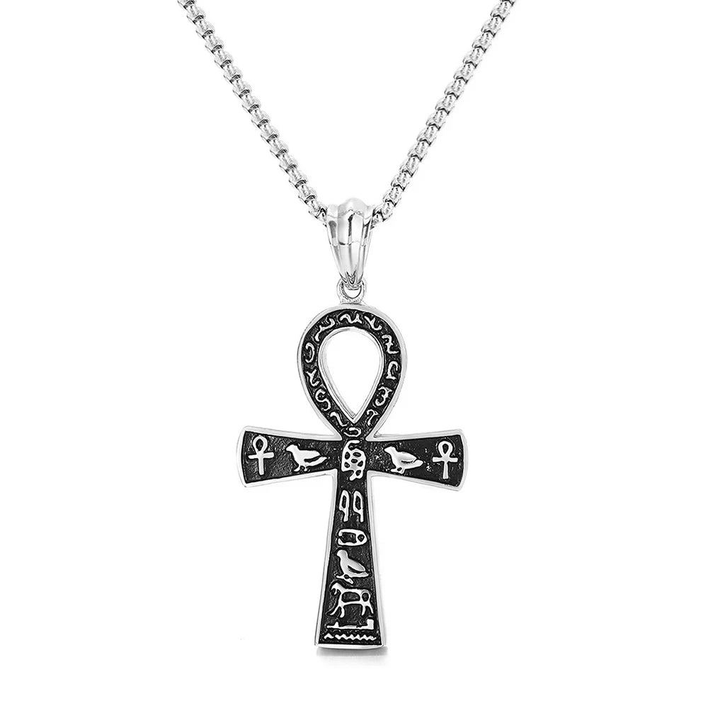 Ankh Cross of Horus | Eternal Life Amulet in Forged Steel