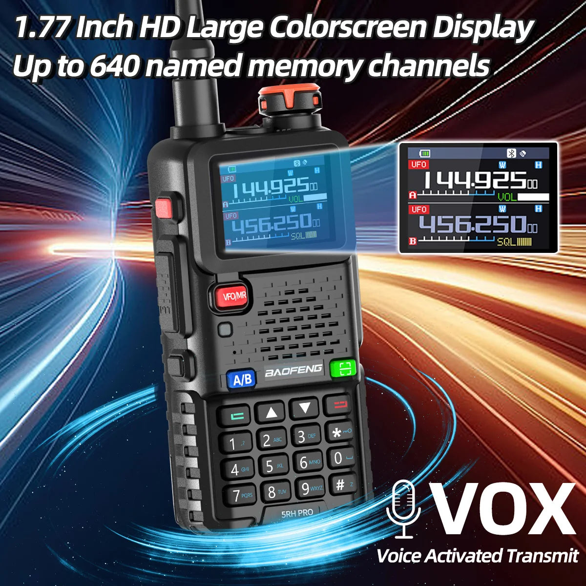 π‘ Baofeng UV-5RH PRO Bluetooth + GPS Walkie Talkie β Long-Range Multi-Band Two-Way Radio with Type-C Charging for Grid-Down Survival, Travel & Tactical Teams