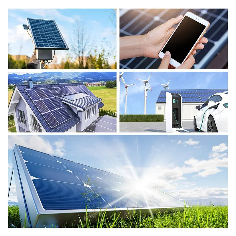 ☀️ 1200W Solar Panel Charger – 12V Dual USB with Optional 10A–100A Controller