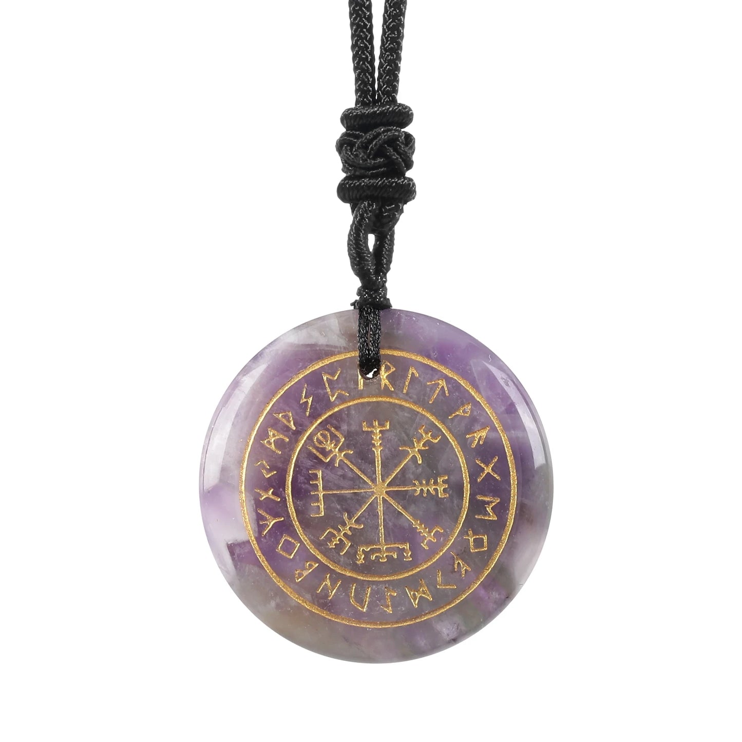 Vegvisir Rune Pendant | The Viking's Crystal Compass