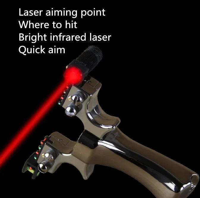 π― Tactical Laser Slingshot with Spirit Level