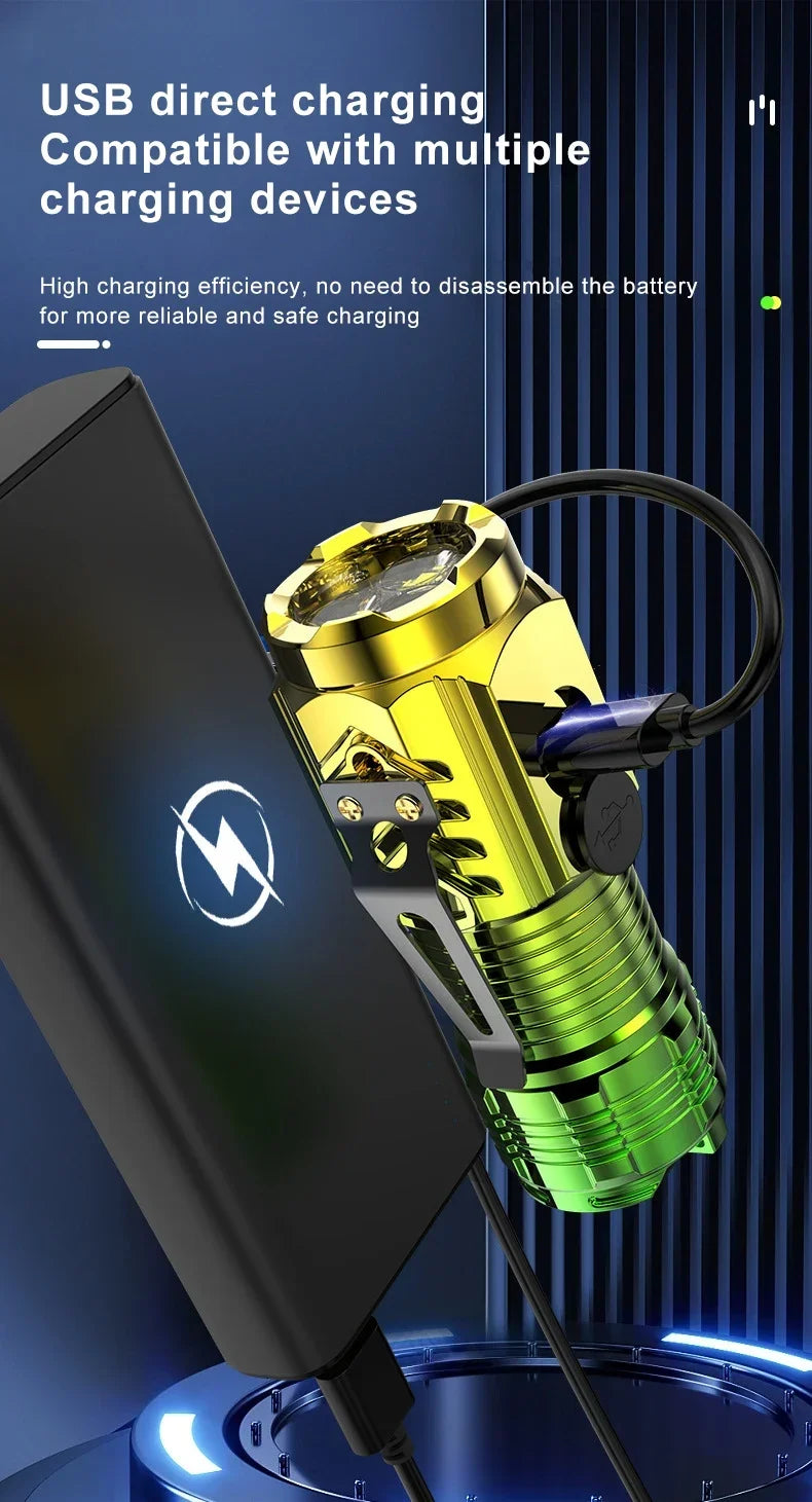 Super Bright Rechargeable 3-LED Mini Flashlight