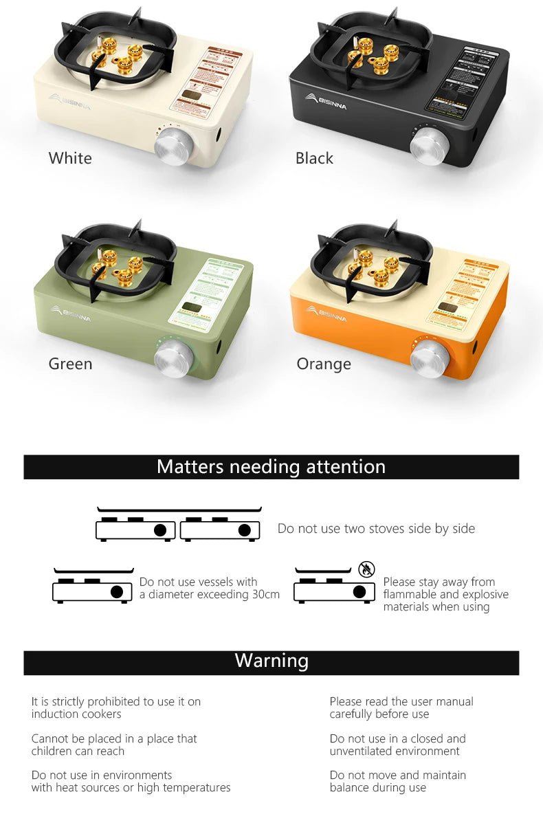 BISINNA 5800W Camping Gas Stove – High-Power Outdoor Cooking