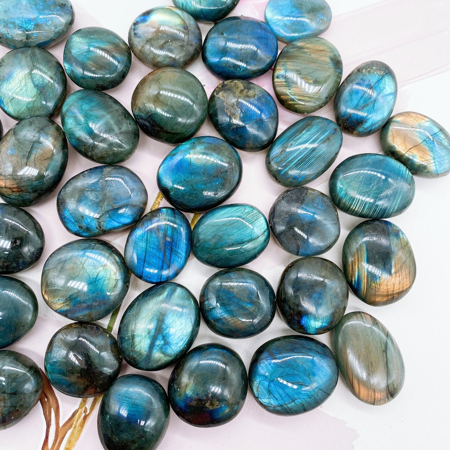 ✧ Labradorite Palm Stone | Frozen Lightning of the Ancients