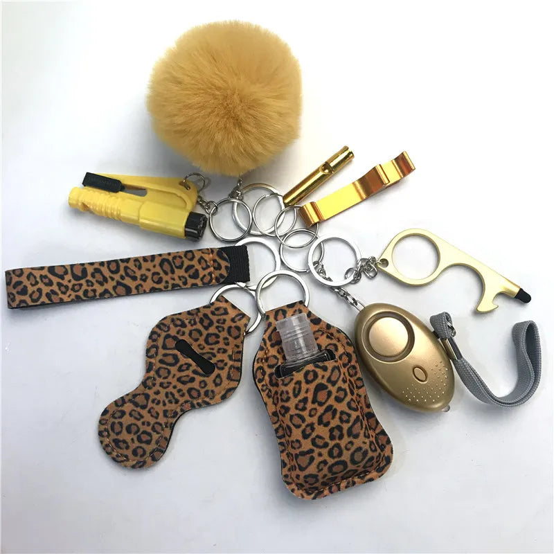 Personal Safety Survival Women Alarm Set Emergency Protection Safety defense Keychain Alarm with windows breaker
