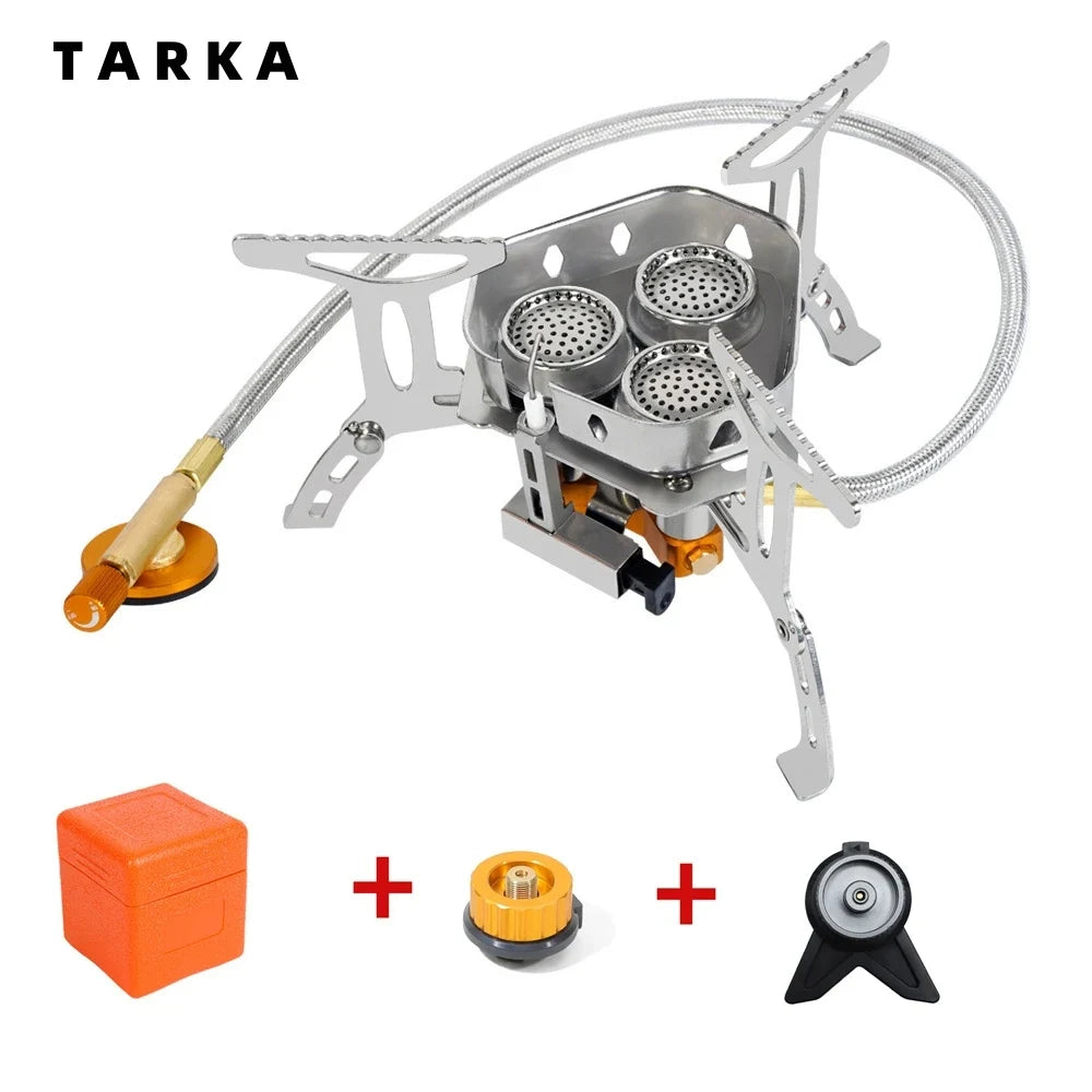 Tarka 3-Head Gas Stove – High-Power, Portable Camping Burner