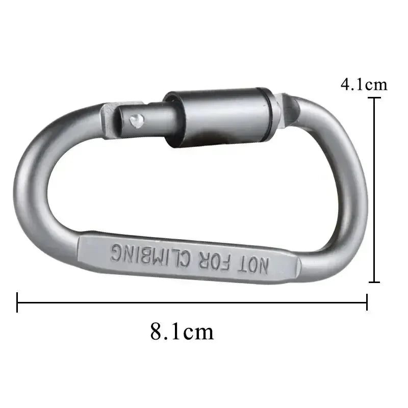 6-Piece Heavy-Duty Aluminum Carabiner Set (50kg Load Capacity)