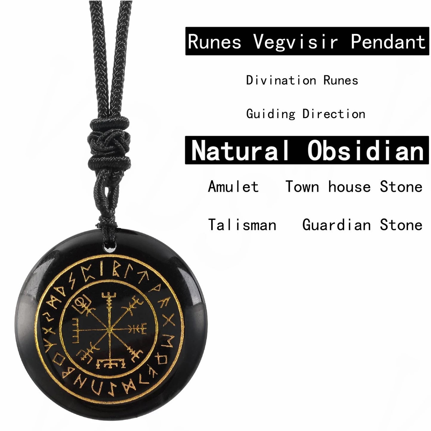 Vegvisir Rune Pendant | The Viking's Crystal Compass