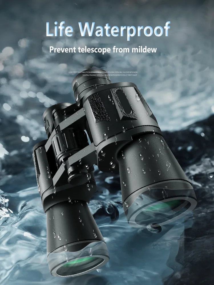 German Military-Grade 20x50 HD Binoculars – Long-Range BAK4 Prism Telescope for Outdoor, Camping & Survival
