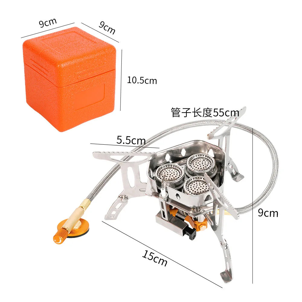 Tarka 3-Head Gas Stove – High-Power, Portable Camping Burner