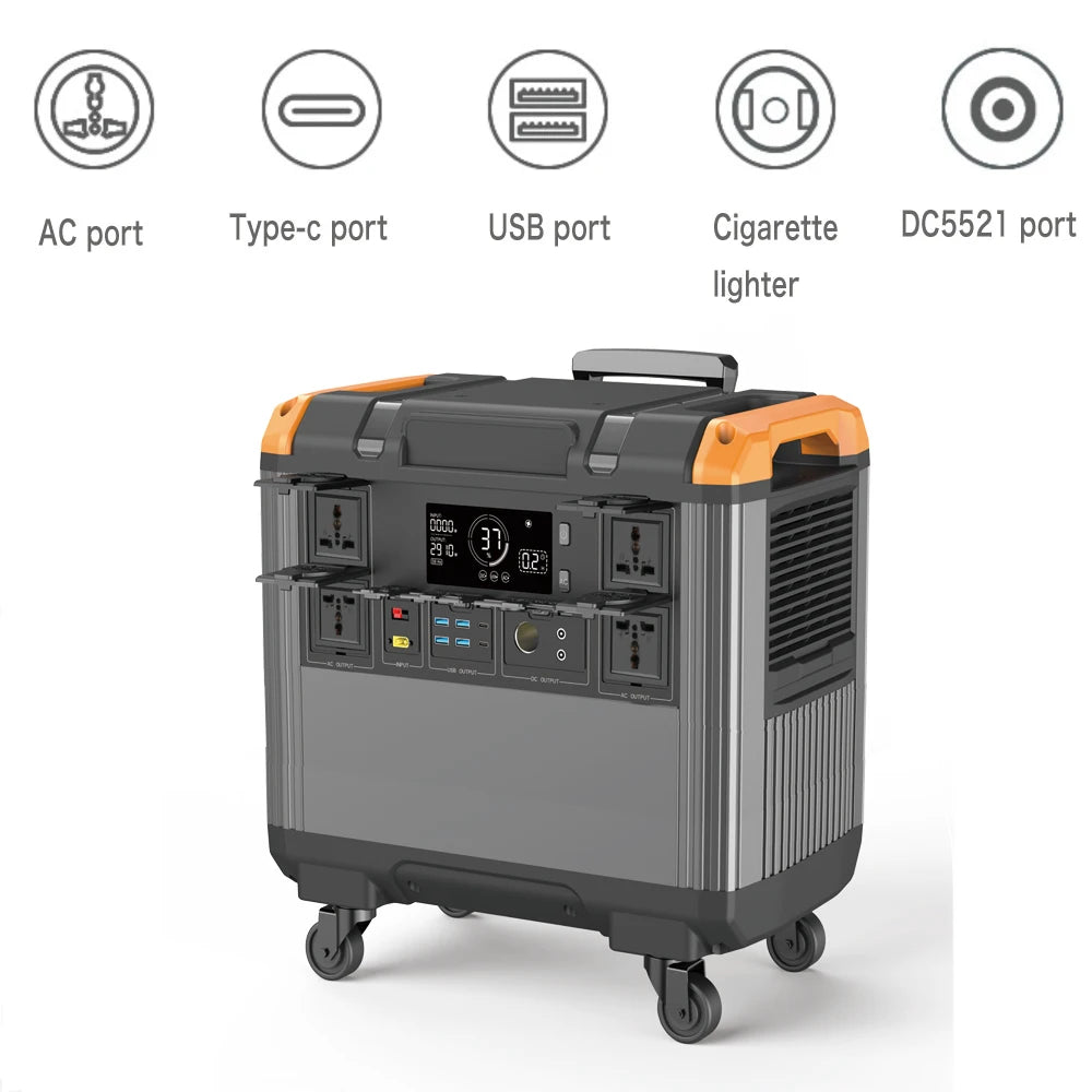 5300Wh LiFePO4 Energy Storage System – 3000W Power Station with UPS & BMS for Home & Outdoor Backup
