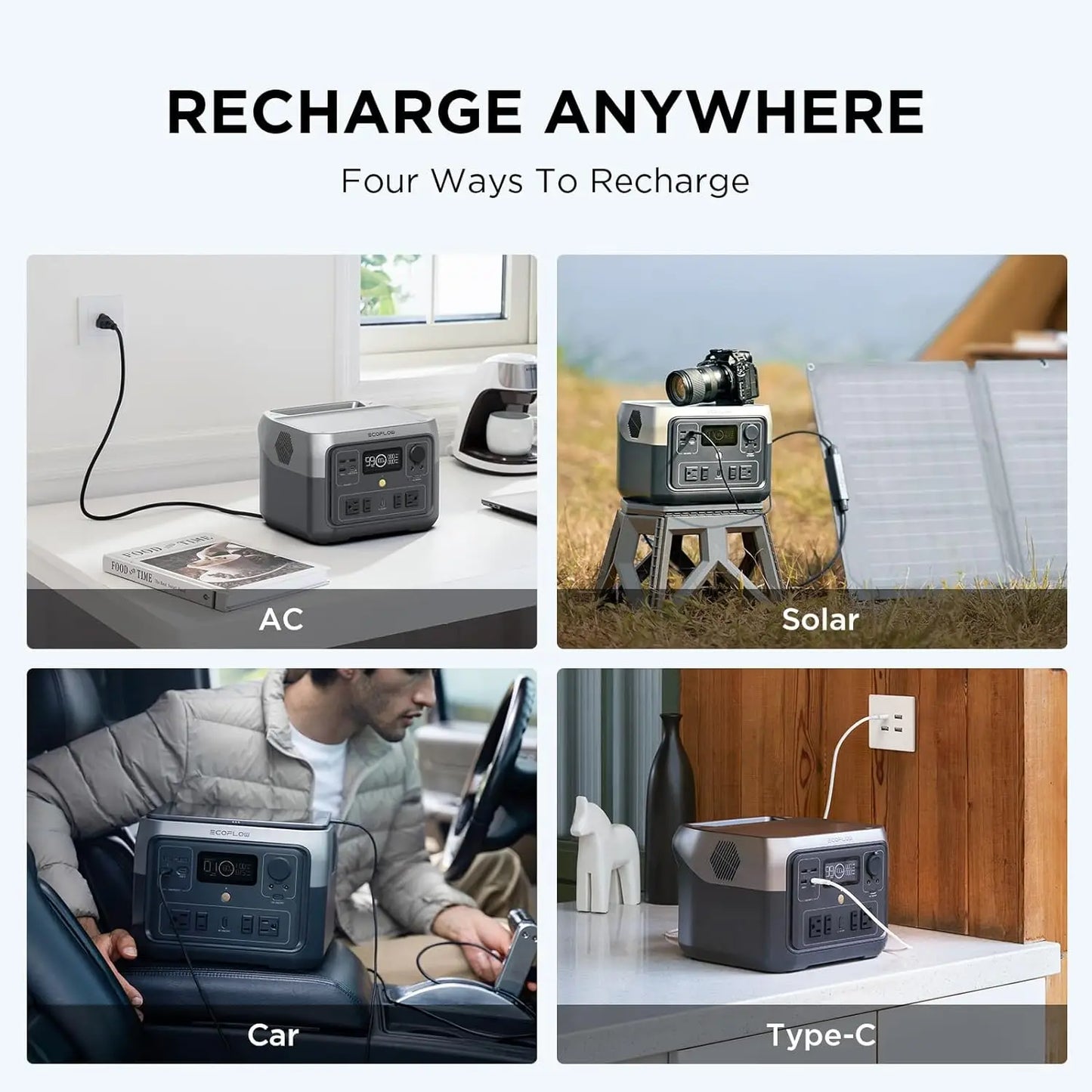 BLUETTI AC180 Portable Power Station – 1152Wh, 1800W Output, 2700W Surge, LiFePO₄, Solar + UPS, Wireless Charging