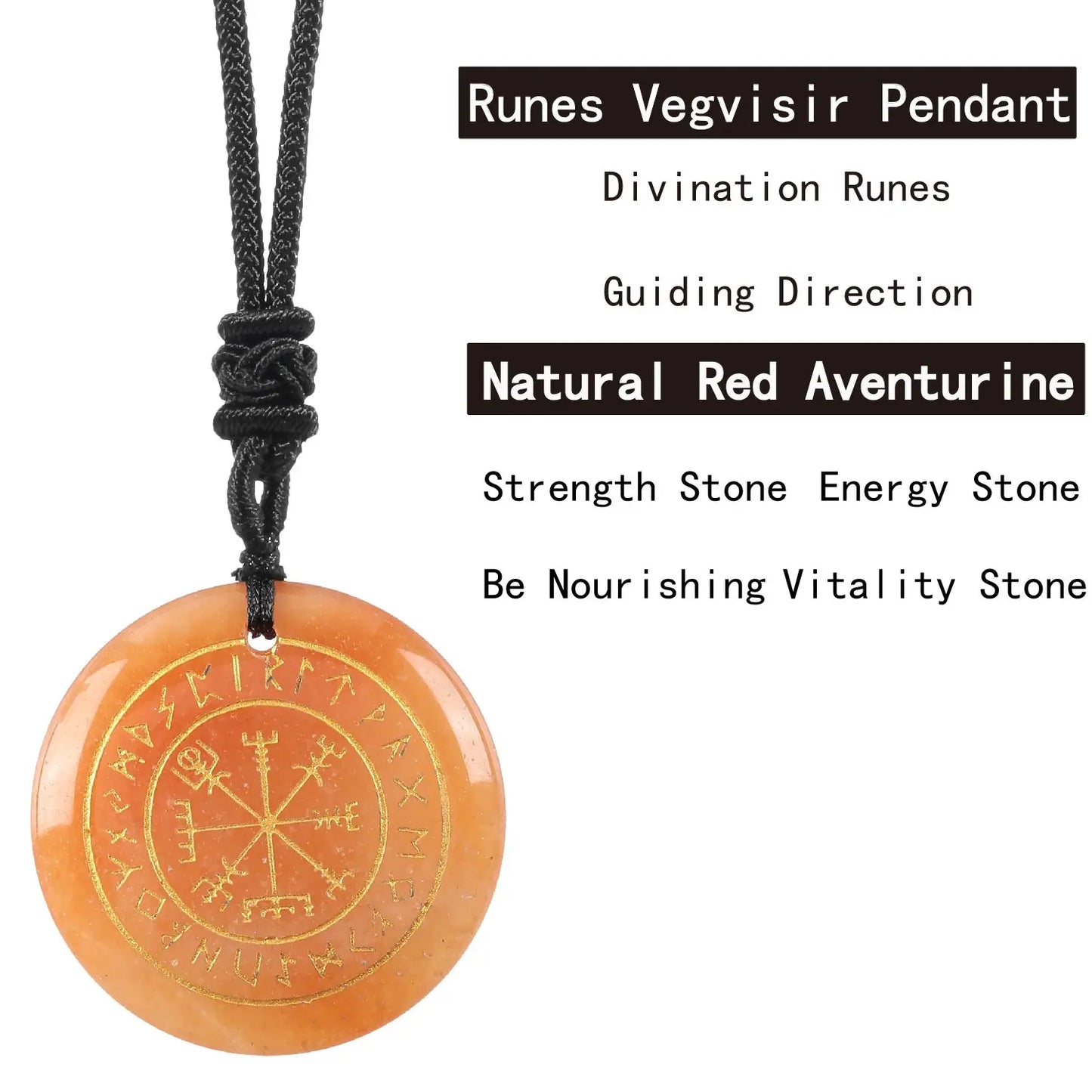 Vegvisir Rune Pendant | The Viking's Crystal Compass