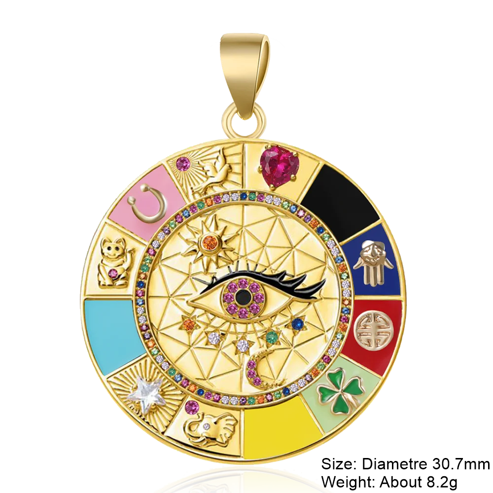 18K Gold-Plated Hamsa & Evil Eye Protection Charms