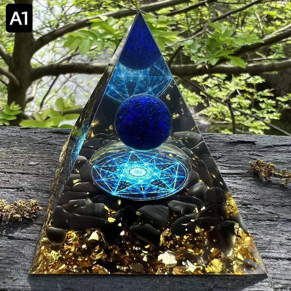 Amethyst Orgonite Positive Vibrational Energy Pyramid