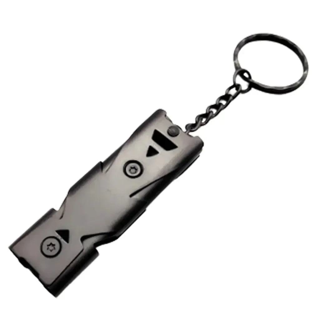 SignalGuard High-Decibel Survival Whistle – Dual Pipe Emergency Keychain Tool