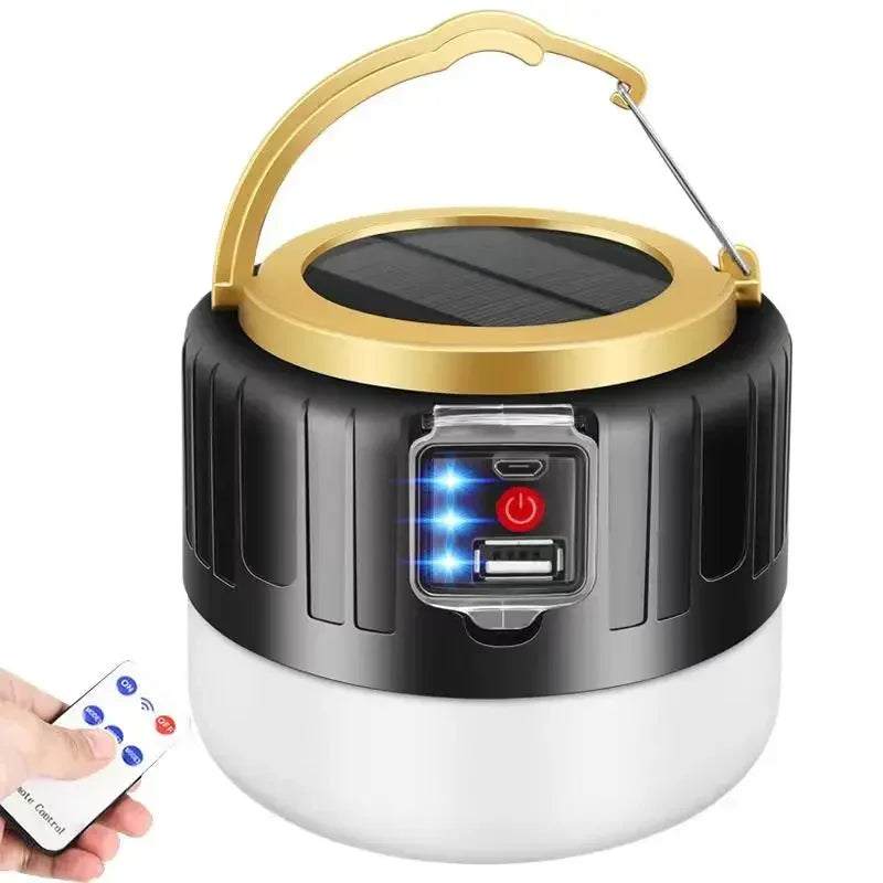 1000W Solar Camping Light – USB Rechargeable Survival Lantern