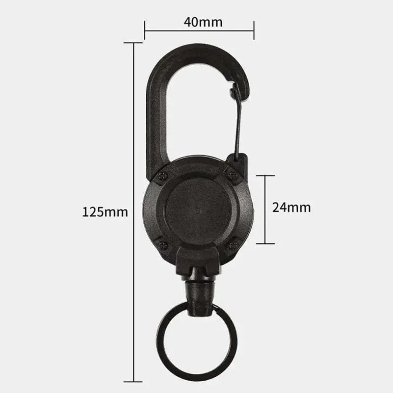 Heavy-Duty Retractable Anti-Theft Tactical Keychain