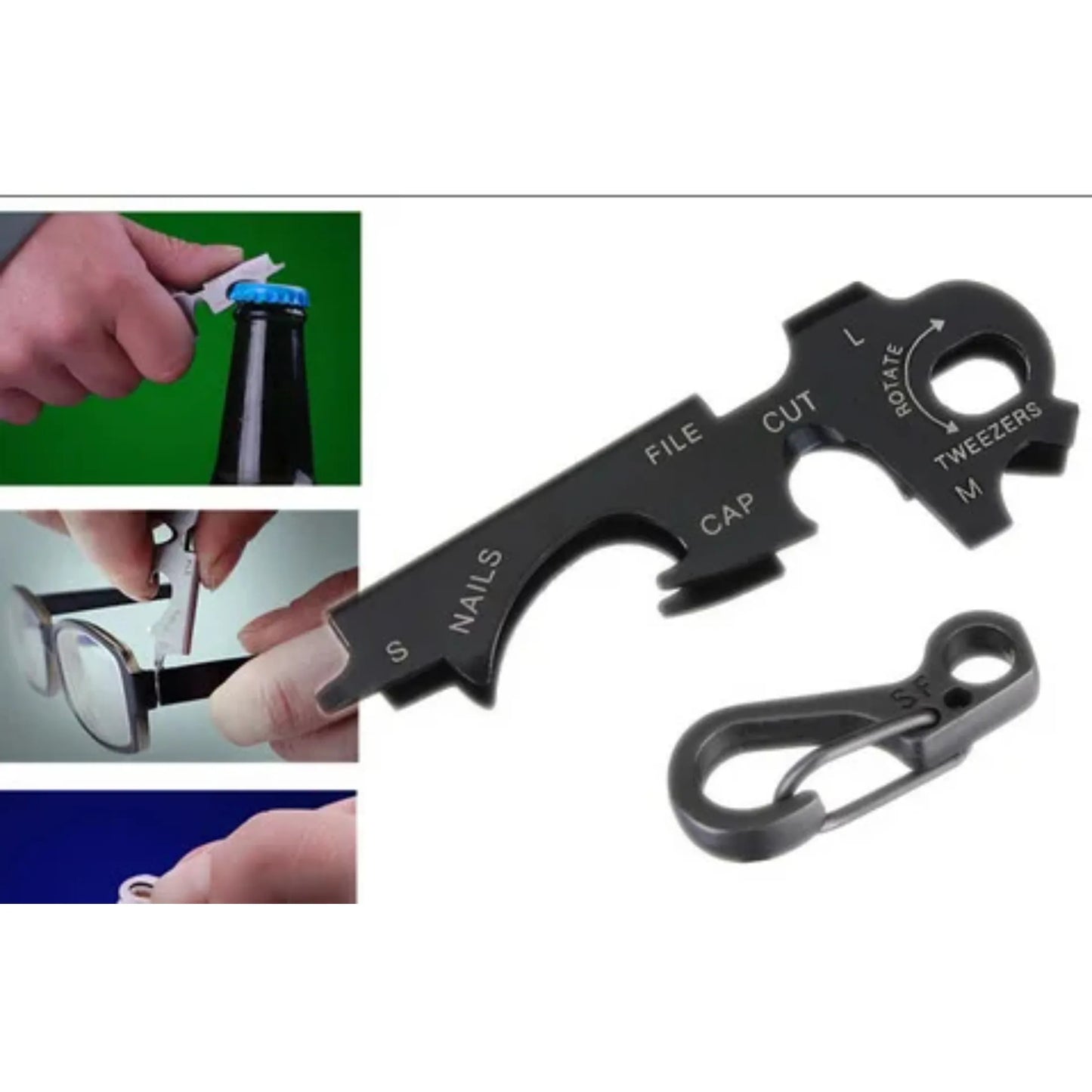 8-in-1 Stainless Steel EDC Multi-Tool Keychain