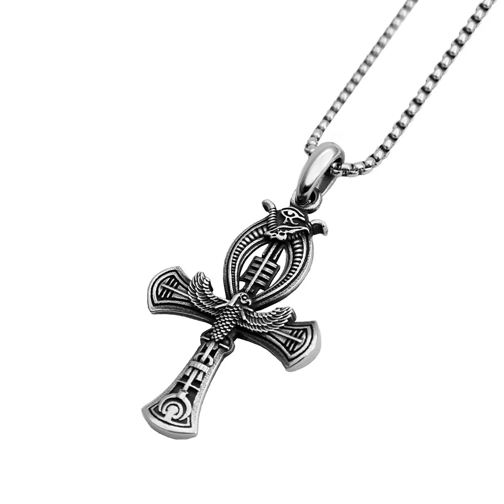 Ankh Cross of Horus | Eternal Life Amulet in Forged Steel