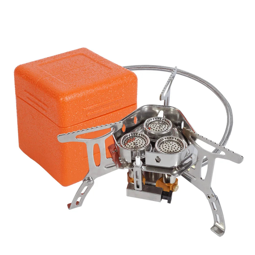 Tarka 3-Head Gas Stove – High-Power, Portable Camping Burner