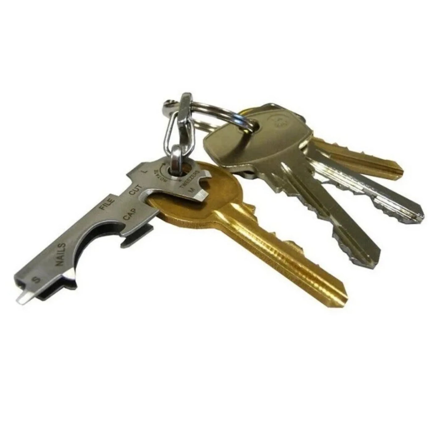 8-in-1 Stainless Steel EDC Multi-Tool Keychain