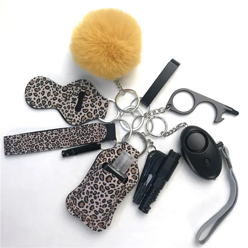 Personal Safety Survival Women Alarm Set Emergency Protection Safety defense Keychain Alarm with windows breaker