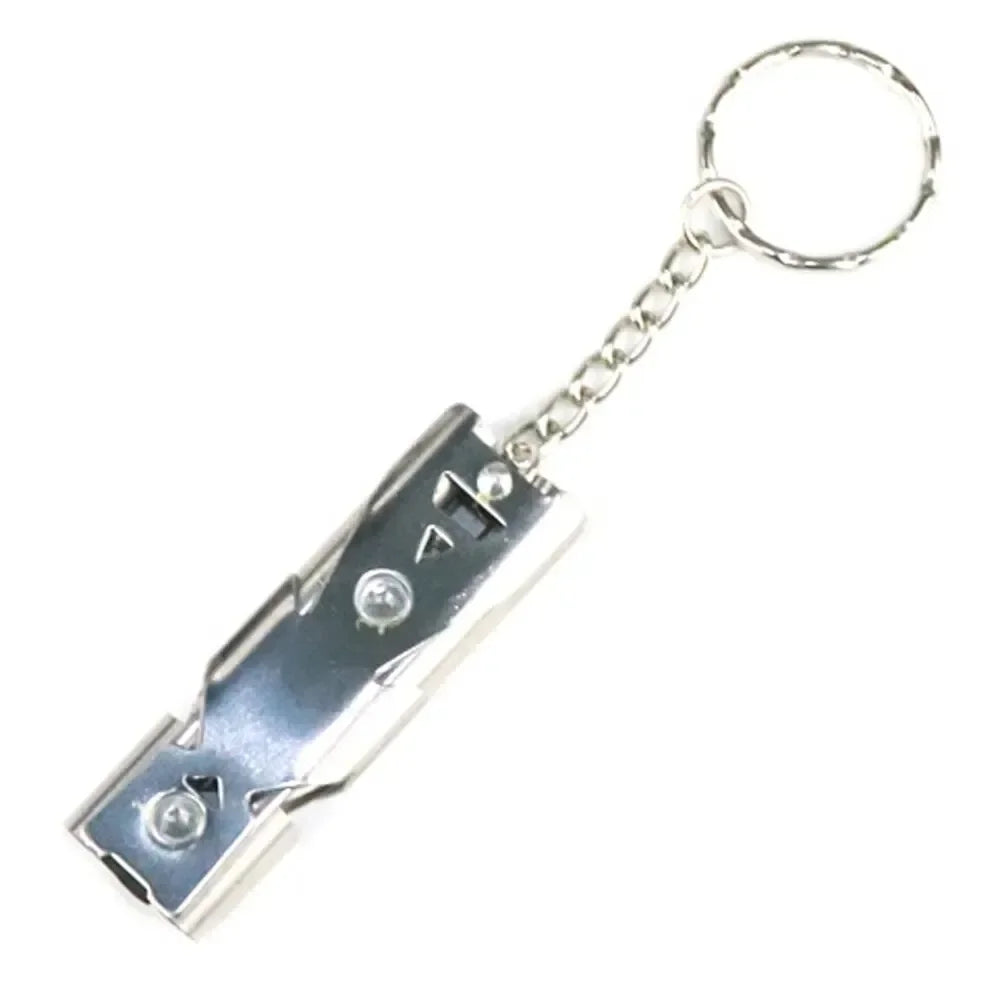 SignalGuard High-Decibel Survival Whistle – Dual Pipe Emergency Keychain Tool