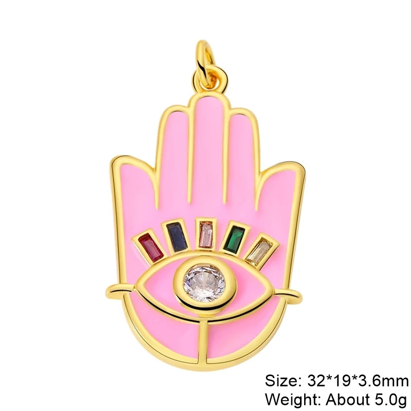 18K Gold-Plated Hamsa & Evil Eye Protection Charms