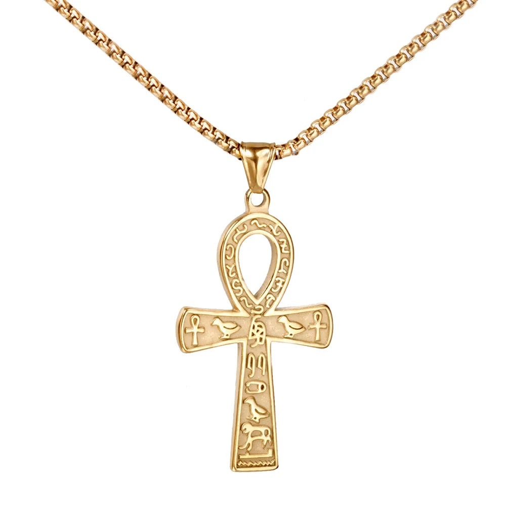 Ankh Cross of Horus | Eternal Life Amulet in Forged Steel
