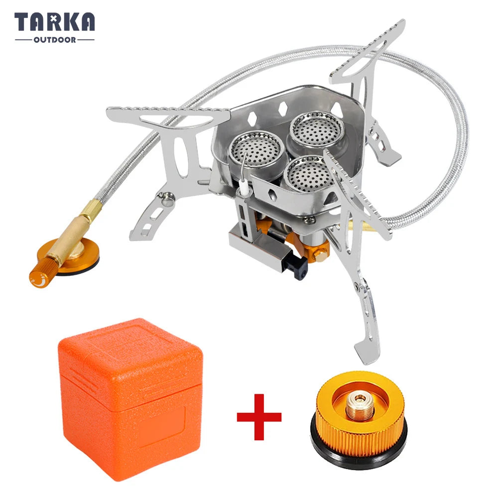 Tarka 3-Head Gas Stove – High-Power, Portable Camping Burner