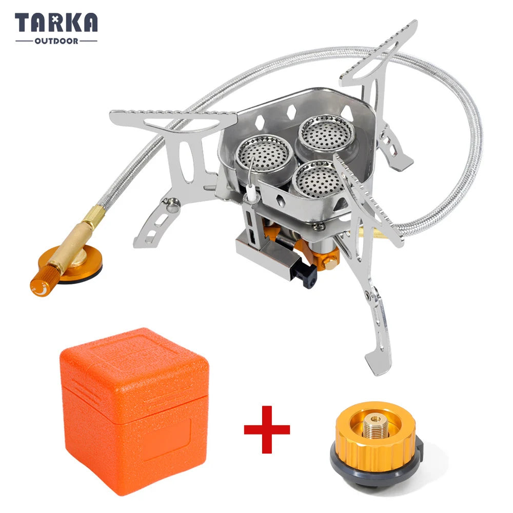 Tarka 3-Head Gas Stove – High-Power, Portable Camping Burner
