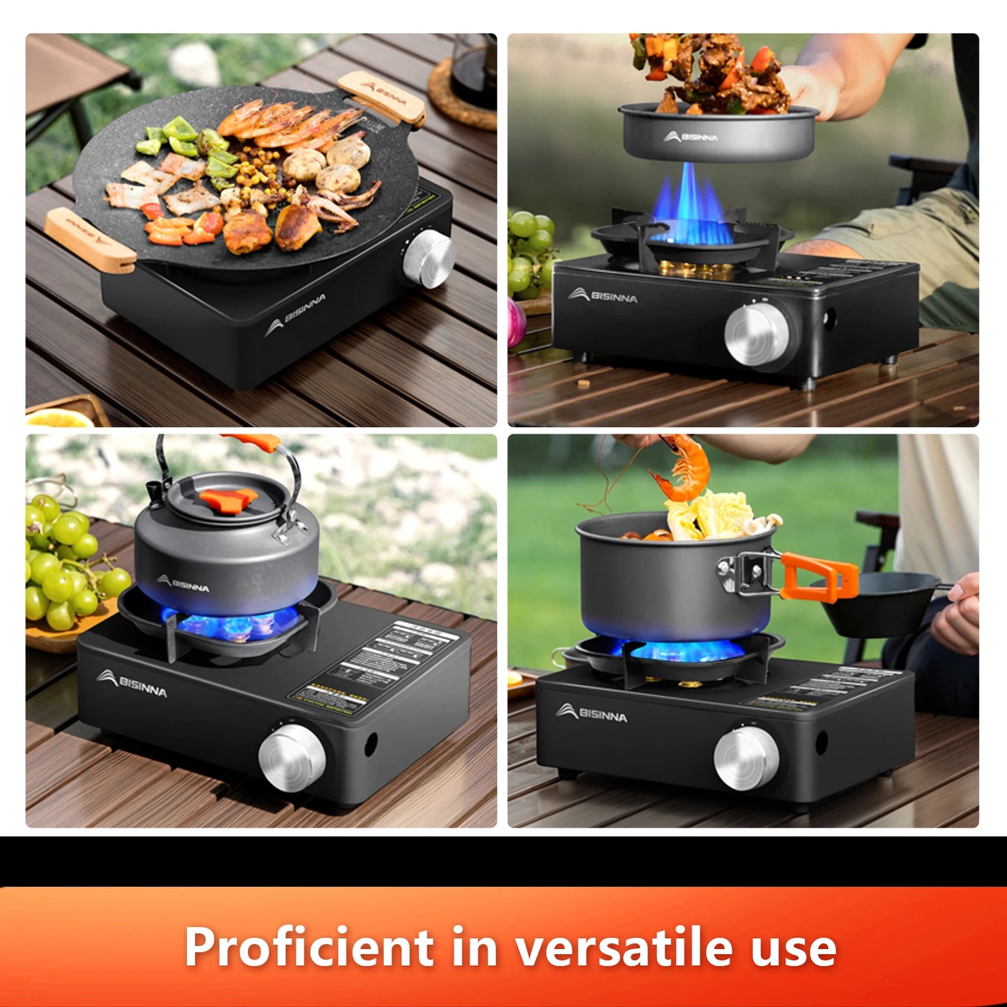 BISINNA 5800W Camping Gas Stove – High-Power Outdoor Cooking