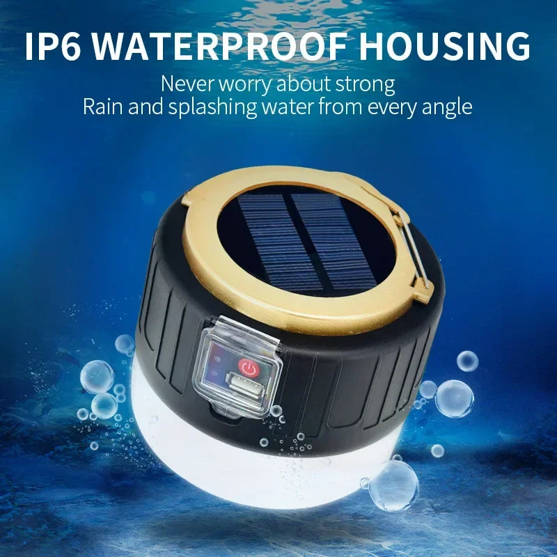1000W Solar Camping Light – USB Rechargeable Survival Lantern