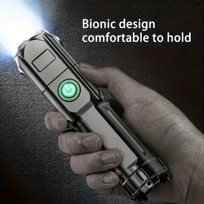 Urban-Ready Tactical Flashlight | USB Rechargeable with Telescopic Zoom