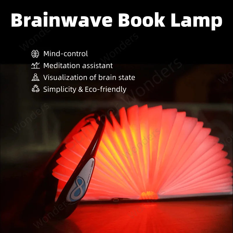 Brainwave Book Lamp with Brainlink EEG Headband – Mind-Controlled Light for Meditation & Focus