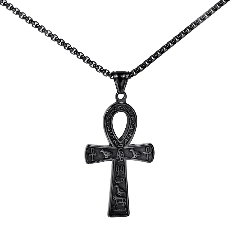 Ankh Cross of Horus | Eternal Life Amulet in Forged Steel