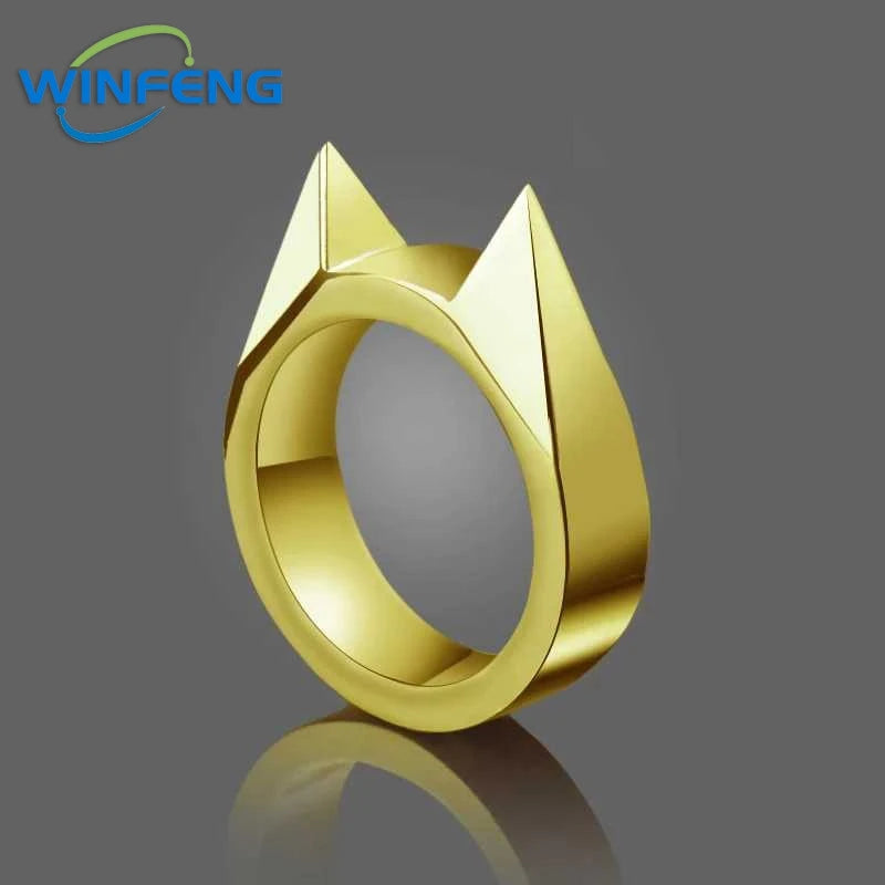đŸ Cat Ear Self-Defense Ring â Tactical Pendant Keychain for Womenâs Urban Survival & EDC